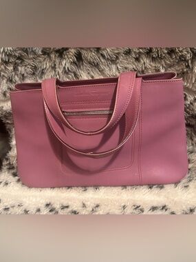 Salvatore Ferragamo Pink Leather Tote with Exterior Zip